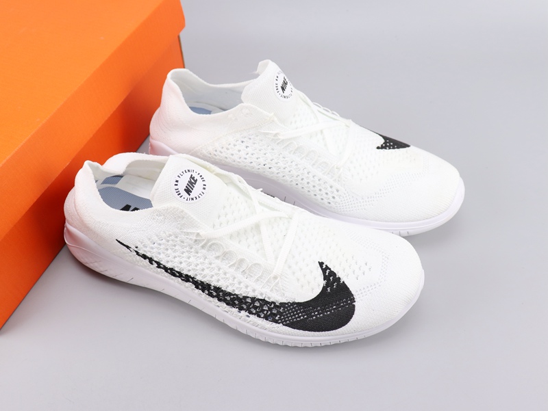 Nike Free Rn Flyknit 2018 White Black Shoes